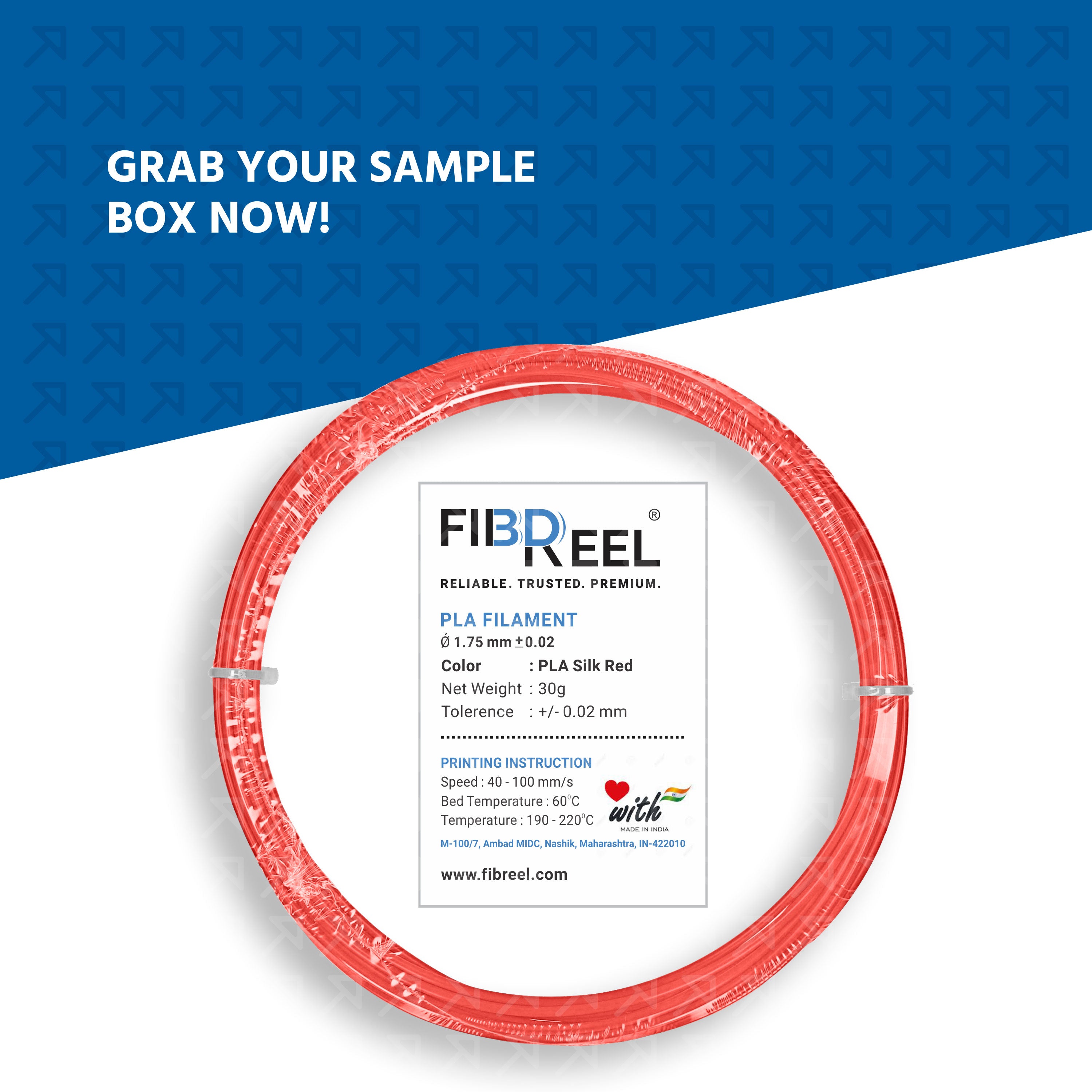 FibReel <br> Red Premium fab Silk PLA